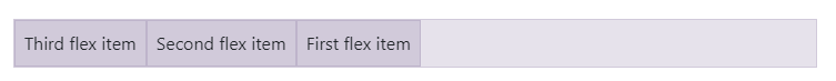 order concept on a Flex component in Bootstrap.