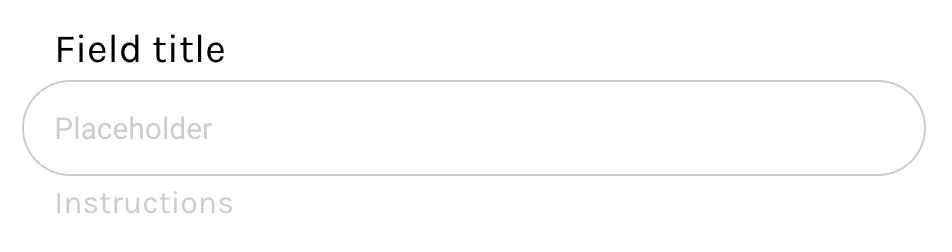 shape concept on a InputText component in GoodBarber Design System.