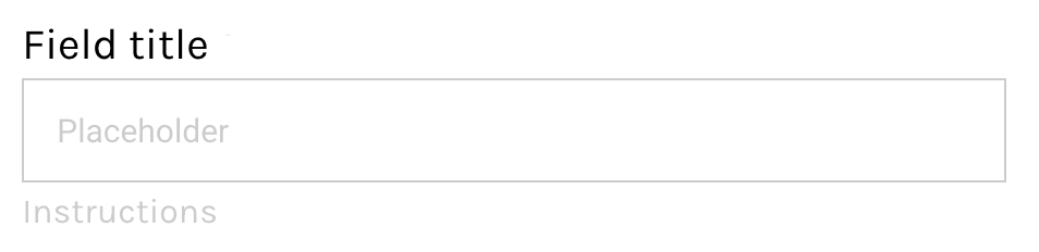 shape concept on a InputText component in GoodBarber Design System.