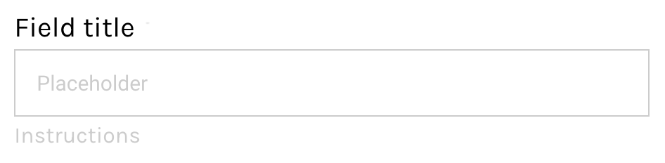 layout concept on a InputText component in GoodBarber Design System.