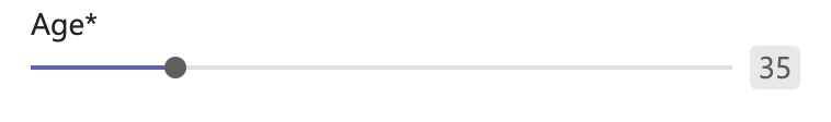form concept on a Slider component in Stardust UI.