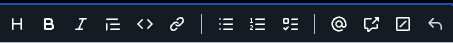 A toolbar element as seen in GitHub's markdown editor.